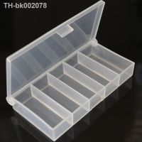 ✻℡ 5 Compartments Fishing Tackle Box Plastic Waterproof Fishing Equipment Soft Fish Lure Hook Bait Storage Case Organizer Container