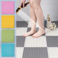 ♟ 1Pc Bath Mats Non-Slip Bathroom Carpet Square Area Rugs For Kitchen Splicing Hollow Floor Mat Shower Room Carpet Toilet Footpad