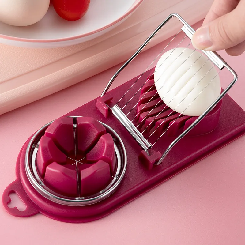 Household Stainless Steel Egg Cutter Multifunctional - Egg Holder -  Two-In-One