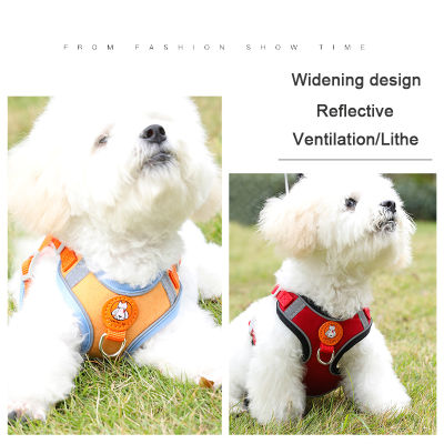 Cats Dogs Harness Reflective Adjustable Vest Harness Walking Dog Lead Leash Small Medium Dog Cat Collar Traction Pet Accessories