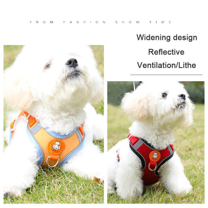 cats-dogs-harness-reflective-adjustable-vest-harness-walking-dog-lead-leash-small-medium-dog-cat-collar-traction-pet-accessories