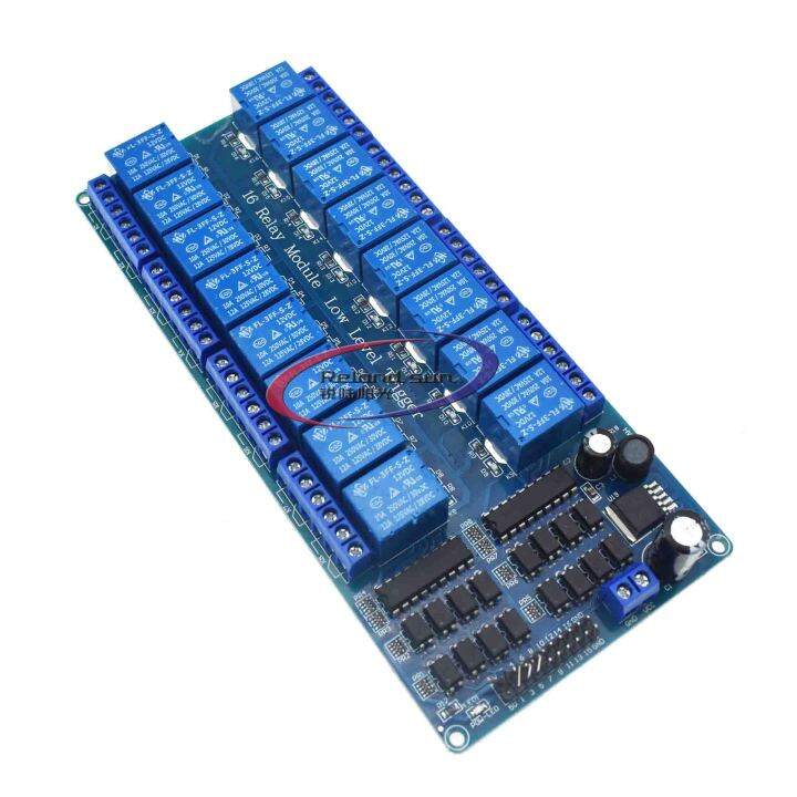 1PCS 16 Channel Relay Shield Module DC 5V 12V with Optocoupler LM2576