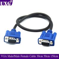 3M VGA Cable Male To Male Female Braided Shielding High Premium HDTV VGA Computer Tv Display Signal Short Cable 0.3m/0.5m/1.5m