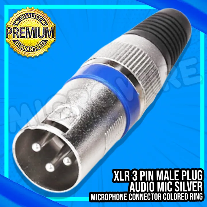 XLR 3 Pin MIC Jack Plug Audio Microphone Cable Connector Male & Female MIC Plug Lazada PH
