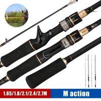 ETXFishing Rod 1.65/1.8/2.1/2.4/2.7m Spinning Casting Rod Fishing Lure Pole 2pcs Carp Perch Fishing Freshwater Acessories M Action