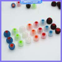 JWQYPH 12pcs 3.8mm สีสัน หูฟัง ยาง ทดแทน เคล็ดลับหูซิลิโคน หูฟังอินเอียร์ แผ่นรองหูฟัง หูฟัง