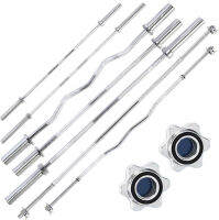 J&amp;D(ขายดี)Barbell บาร์ 1.8m / 1.5m แกนบาร์เบล ยาว 180 ซม. และ 150 ซม.ขนาดแกน 1 นิ้ว เหล็กตัน ชุบโครเมี่ยม กันสนิม Chromed อุปกรณ์ออกกำลังกาย บาร์เบลล์