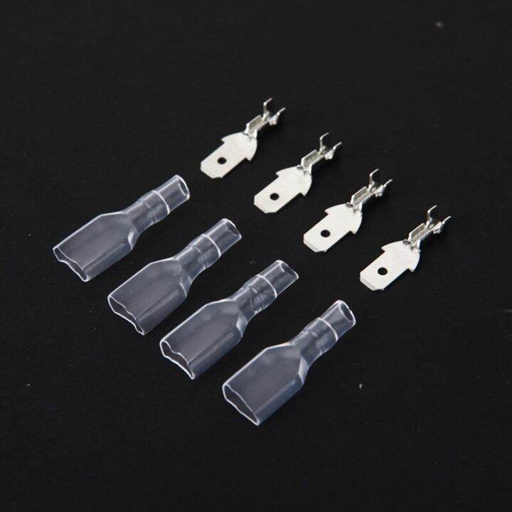 50sets 4.8mm With Transparent Sheath Inserted Spring Male Connector ...