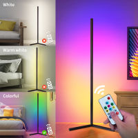 โคมไฟตั้งพื้น LED ไฟตั้งห้องนอน RGB ชั้นโป๊ะ Living Rom ตกแต่งโคมไฟยืนในร่มสำหรับของตกแต่งบ้าน