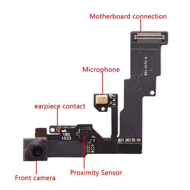 iphone-6ซ่อมแซมชิ้นส่วนสำหรับคุณภาพสูง1ชิ้น6s-6-plus-6s-plus-6s-plus-กล้องหน้าหลังเซ็นเซอร์ระยะใกล้ยืดหยุ่นกล้องหน้า