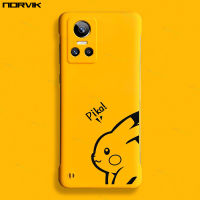 NORVIK ภาพยนตร์การ์ตูนน่ารักลาย Pika เคสโทรศัพท์ไร้ขอบสีเหลืองสำหรับ Realme GT รุ่น Master นีโอ3นีโอ2นีโอ3T Neo 2T Neo 5G เคสฝาหลังสร้างสรรค์ N11-2