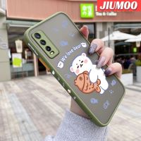 เคส JIUMOO สำหรับ VIVO Y20 Y20i Y20s Y12s Y20 2021 Y11s Y12A Y20T Y20S M Y20S D เคสการ์ตูนหมีน่ารักบางๆฝ้าดีไซน์ใหม่แข็งกันแรงกระแทกขอบเคสนิ่มใส่โทรศัพท์คลุมทั้งหมดป้องกันเลนส์กล้องเคส