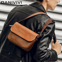 Vintage Mens Handbag Mini Shoulder Bag Men Small Crossbody Mesenger Bag Leather Luxury Purse Fashion Sling Phone Bag Sac A Main