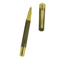 【☄New Arrival☄】 ORANGEE Acmecn ปากกาโลหะสีเทาเมทัลลิกแบบบางปากกาหมึกซึมลายเพชรปากกาเซ็นชื่อ0.5มม. เน้นสีทองสำหรับ S