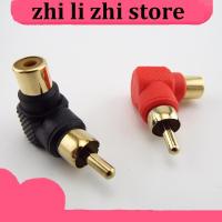 zhilizhi Store 90 Degree RCA Male To Female Right Angle Connector Plug Adapters M/F 90 Degree Audio Adapter Gold Plated