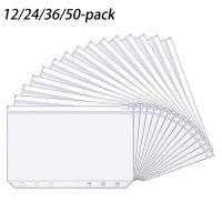 Stationery A5A6A7 Binder Pockets Binder Zipper Folders for 6Ring Notebook Binder Waterproof PVC Leaf Pouch Document Filing Bags