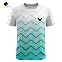 2023 New Quick Drying Table Tennis Clothes Men Shirt T-shirt With Logo Printing Badminton Uniforms Women Round neck Tshirts