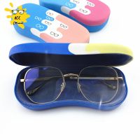 Cute Cartoon Pattern Folding Glasses Case Men Women PC Leather Sunglasses Case Fashion Portable Eyewear Protector Cover For Kids