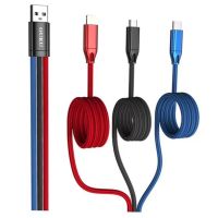 OUKU X15 สายชาร์จ 3in1 USB TO MICRO / iph / Type-c output 6A