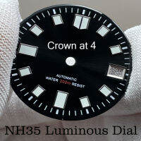 NH35 Crown 4 Dial 29Mm Super Green Luminous Blackbluegreen Dial เหมาะสำหรับ NH35A นาฬิกาอุปกรณ์เสริม