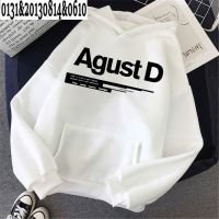 Agust D To The Letter เสื้อฮู้ดพิมพ์ลายเสื้อสเวตเชิ้ตฮิปฮอปเสื้อผ้าสไตล์เกาหลีผู้หญิงชุดวอร์ม Kpop สุดน่ารักสำหรับทั้งผู้หญิงและผู้ชาย