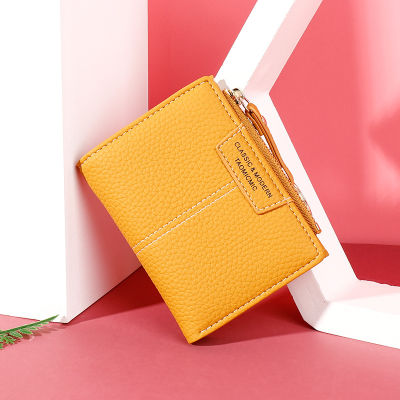 New simple womens wallet fashion short zipper two fold Wallet womens Korean multifunctional zero wallet  LZ3N