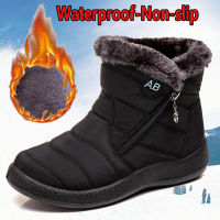 Womens Ankle Boots warm Snow Fur Boots Winter Shoes For Women Waterproof Padded Boots Footwear Botas Mujer Bottines Size44