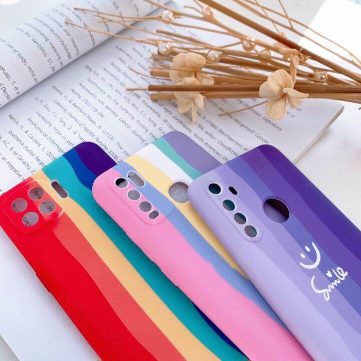 เคส-สายรุ้ง-oppo-a31-a3s-a5s-a7-a12-a15-a1k-a53-a52020-reno4-ออปโป้a15s-realme5-realmec3-f9-a92-reno2f-a93-f7-f11pro-r9s