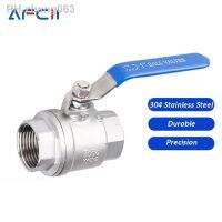 ☂┇▪ 304 316 Stainless Steel BSPT 1/4 3/8 1/2 3/4 1 1-1/2 2 Female 2P Full Port Ball Valve with Vinyl Handle Thread Valves