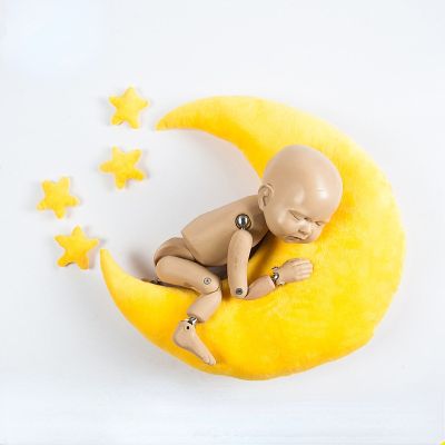 ∈﹊﹊ jiozpdn055186 Lua-em forma de travesseiro recém-nascidos fotografia auxiliar adereços foto modelagem acessórios do bebê cem dias lua cheia registro tiro