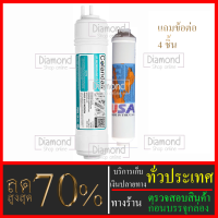 ไส้กรองน้ำมาตราฐาน 2 ขั้นตอน ขั้นที่ 4-5  ไส้ UF กระบอกแคปซูล +  Post carbon Omipure #ราคาถูกมาก#ราคาสุดคุ้ม