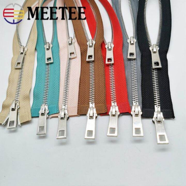 meetee-1pc-80-100-120cm-5-auto-lock-metal-zipper-double-slider-zippers-for-jackets-coat-repair-kit-zips-diy-bag-sew-accessories-door-hardware-locks-f