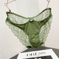 【cw】 size mesh sexy panties Lady  39;s lace low rise hot transparent breathable thin briefs sissy