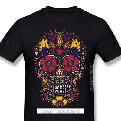 Mexican Sugar Skull Funny 2021 Popular New Arrival TShirt Day Of The Dead Oversize Cotton Shirt For Men T-Shirt