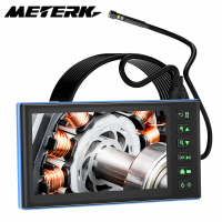 METERK Triple Camera Endoscope พร้อมหน้าจอสี IPS ขนาด7นิ้ว Borescope พร้อมไฟ LED 6ดวง1080P ภาพถ่ายวิดีโอกล้องงู IP67กันน้ำ2ล้านพิกเซลกล้องตรวจสอบพร้อมช่องเสียบการ์ด TF