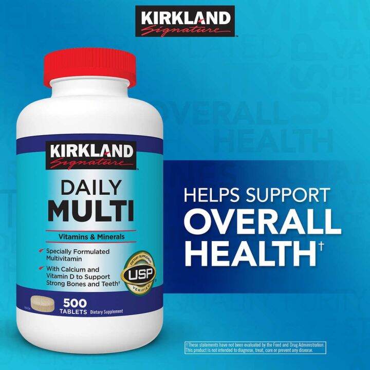 Kirkland Daily Multivitamins Vitamin and Minerals 500 Tablets | Lazada PH