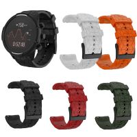 สายรัดข้อมือซิลิโคนลาย24ฟุตบอล Mm สำหรับ Suunto 9 Baro ทองแดง/กราไฟท์สำหรับ Suunto 9 G1 ZH Watch B