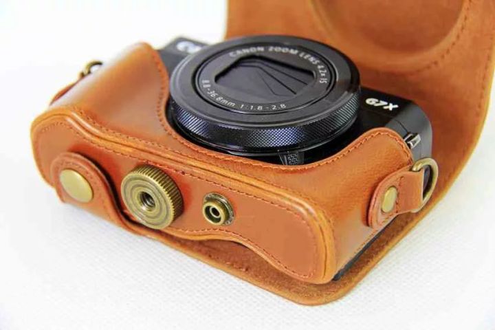 เคสกล้องหนัง-pu-แบบใหม่สำหรับ-canon-powershot-g7x-mark-2-g7x-ii-g7x-iii-g7x3-g7x2-g7xii-กระเป๋ากล้องดิจิตอลฝาครอบ-สายคล้อง