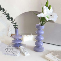 Vases Glass Vase Home Decor Room Decor Wedding Decoration Hydroponic Flower Arrangement Container Desktop Art Macaron Color Vase