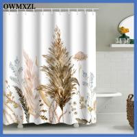 OWMXZL 1 Pcs โพลีเอสเตอร์ ม่านห้องน้ำ Boho 72x72นิ้ว พร้อมตะขอเกี่ยว ม่านอาบน้ำฝักบัว ของใหม่ ทนทานต่อการใช้งาน ม่านอาบน้ำลายดอกไม้ ของตกแต่งห้องน้ำ