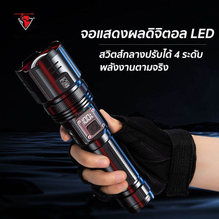 รับประกัน-10-ปี-m80-ไฟฉาย-ปรับซูมได้-การส่องแสงแรงไกล-สว่างมาก-โคมไฟ-led-กลางคืนกลายเป็นกลางวัน-ไฟฉายมือถือ-ไฟฉายชาร์จ-usb-ไฟฉายแรงสูงled-ไฟฉายกันน้ำแท้-ไฟฉายแรงสูง-ไฟฉาย-แรง-led-ไฟฉายเดินป่า-ไฟฉายแรง