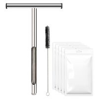 Soil Sample Probe, 12.2 Inches Soil Sampler, Soil Probes for Soil Sampling Plant Care Lawn Garden Farm, 5 Bags &amp; 1 Brush