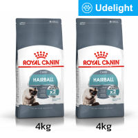 [4Kgx2] Royal Canin Hairball Care อาหารแมว สูตรป้องกันการเกิดก้อนขน สำหรับแมว อายุ 1 ปีขึ้นไป 4กก. (2 ถุง)