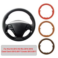 Hand-stitched Artificial Leather Car Steering Wheel Cover For Kia K3 K2 Rio Ceed Ceed Cerato Original Steering Wheel Braid