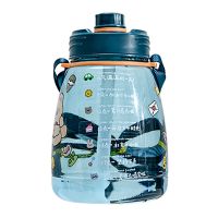 Gallon Water Bottle with Time Marke -PC Big Water Bottle for Women Men Large Water Jug for Fitness Gym Outdoor Sport