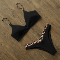 Sexy Micro Bikini 2020 Women Solid And Leopard Push Up Padded Thong Swimsuit Female Cut Out Bathing Suit Swimwear Trajes De Bano