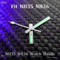 ✔♙☁SW นาฬิกามือ Uhrzeiger สำหรับ NH35 NH36 4R35/36 7S26การเคลื่อนไหว Mirar Las Manos สีเขียว Lume Regarder Les Mains ชิ้นส่วนของ Mod อุปกรณ์เสริม