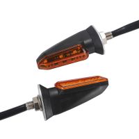 2PCS Motorcycle Turn Signal LED Headlight Amber Bullet Front Rear Flashing Light Waterproof Blinker M8 Bolt for ATV UTV Scooter