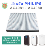 แผ่นกรองอากาศ สำหรับ เครื่องฟอกอากาศ Philips รุ่น AC4081 AC4080 ใช้ทดแทนไส้กรอง ฟิลิปส์ รุ่น AC4158 หรือ AC4168 พิเศษ รุ่น 2 in 1