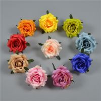 【hot】 Cabeças de flores artificiais seda rosa decorativas para casamento festa em casa decoração banquete bricolage 14 cores 7cm 10 peças